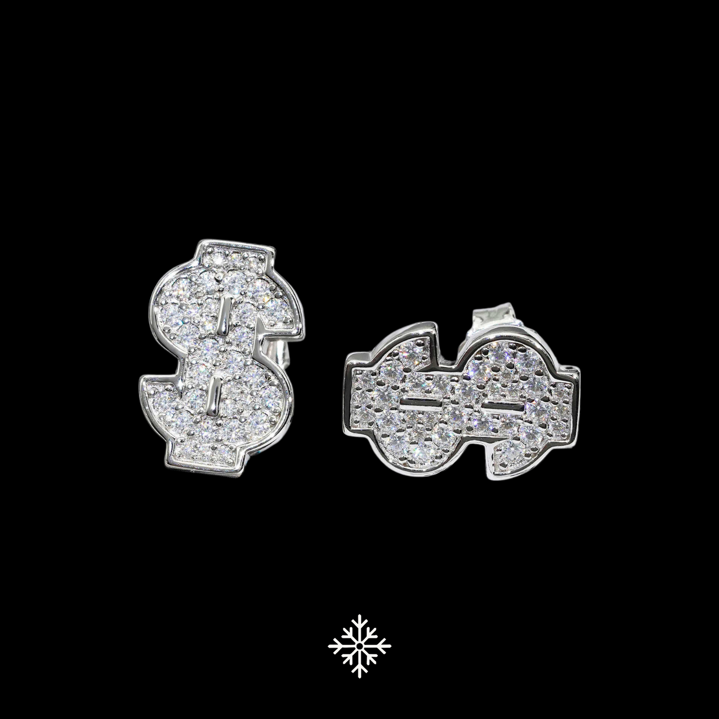 VVS Moissanite Dollar $ign Stud Earrings