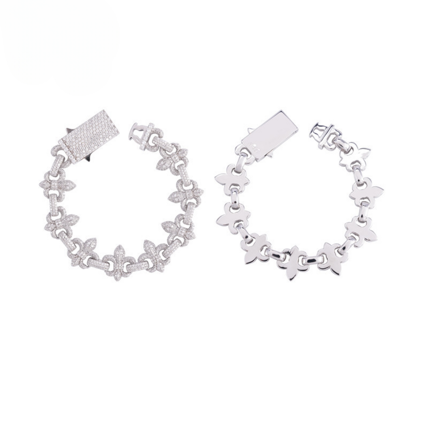 VVS Moissanite 16MM Fleur-De-Lis Bracelet