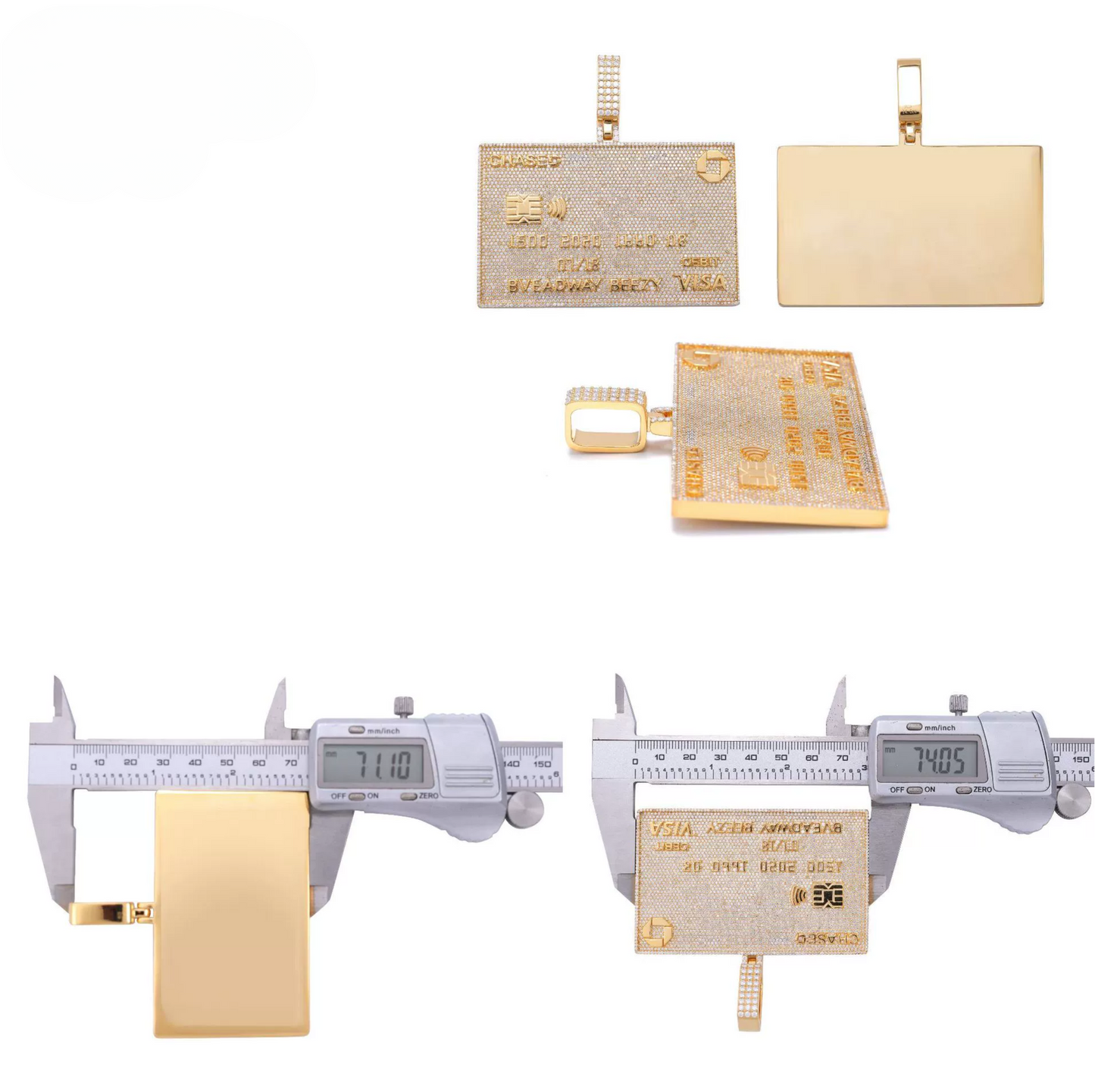 VVS Moissanite Card Pendant