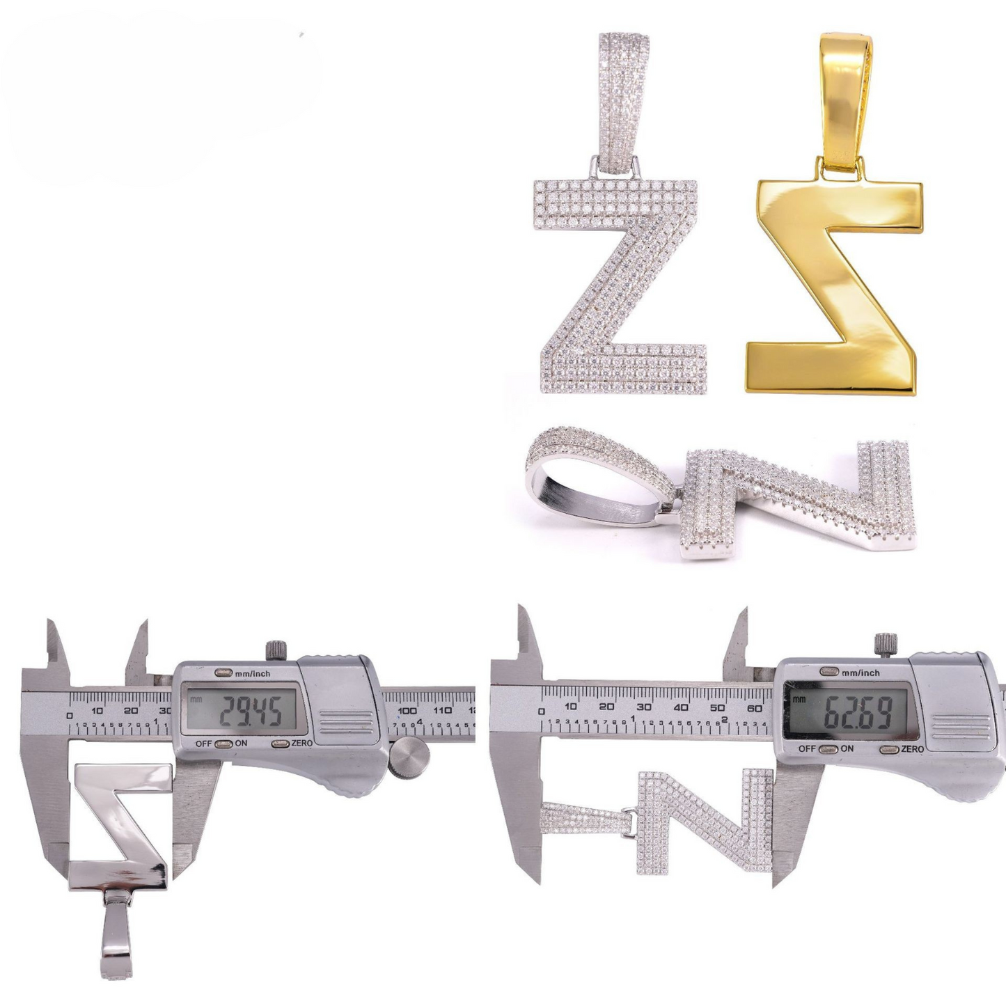 VVS Moissanite Letters Pendant