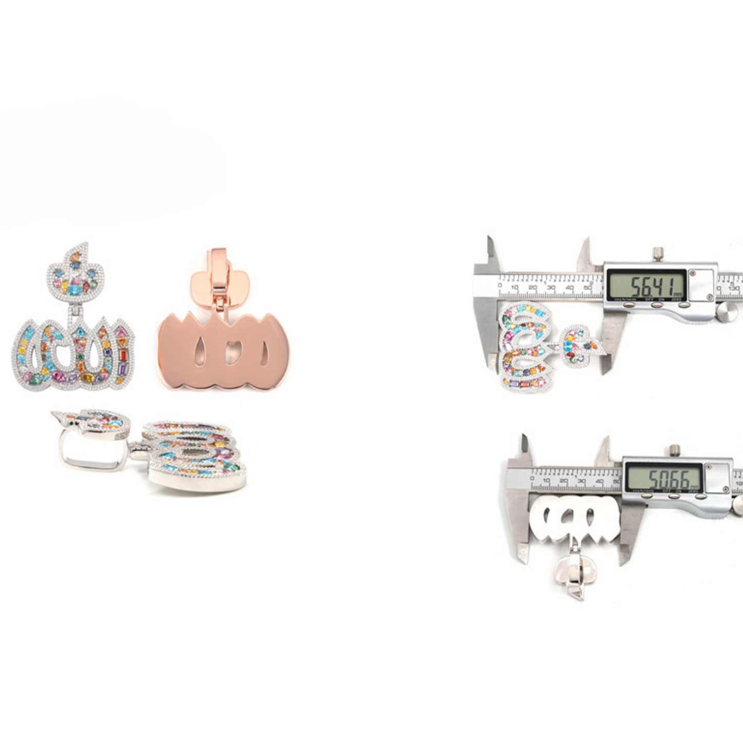 VVS Moissanite Colorful Allah Pendant