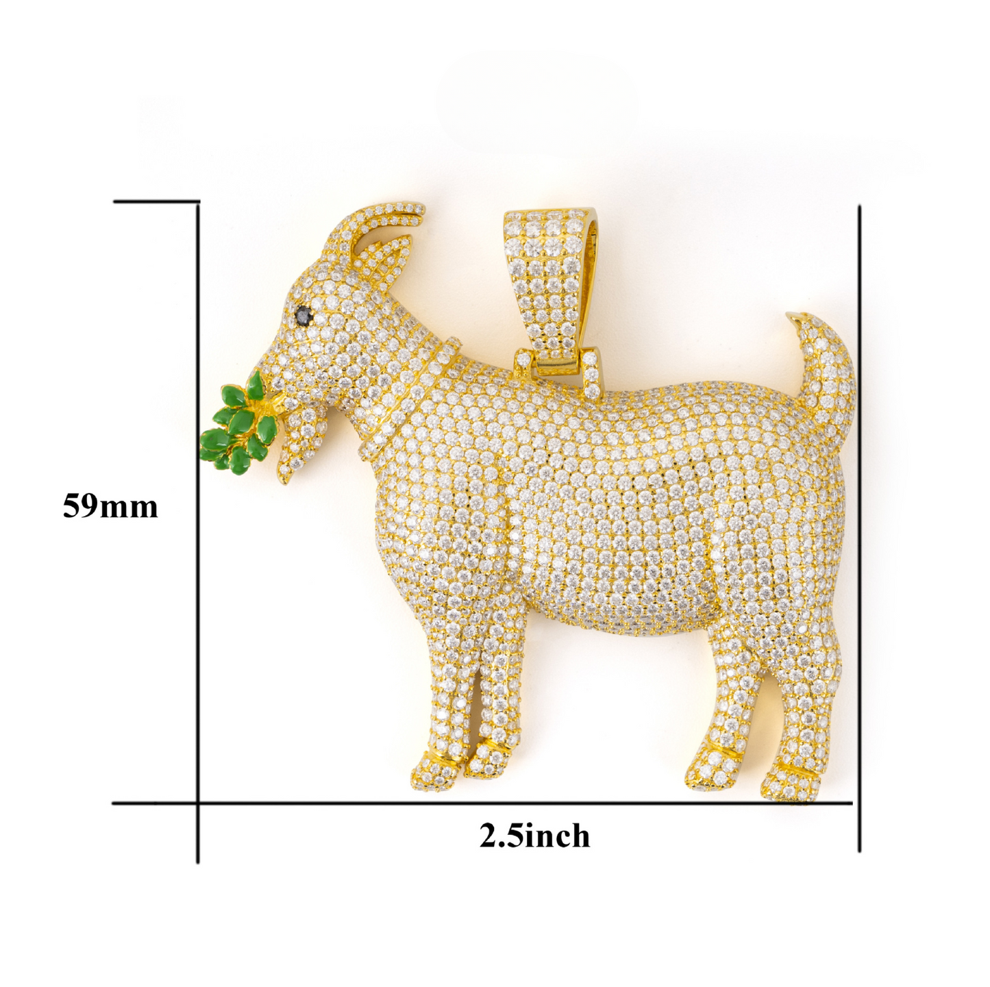 VVS Moissanie Goat Pendant