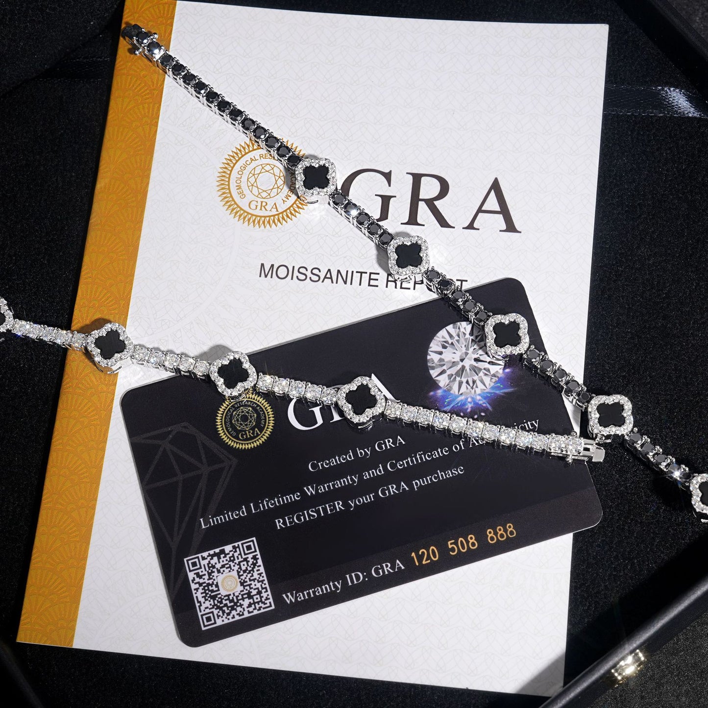 VVS Moissanite Four Leaf Clover Chain/Bracelet