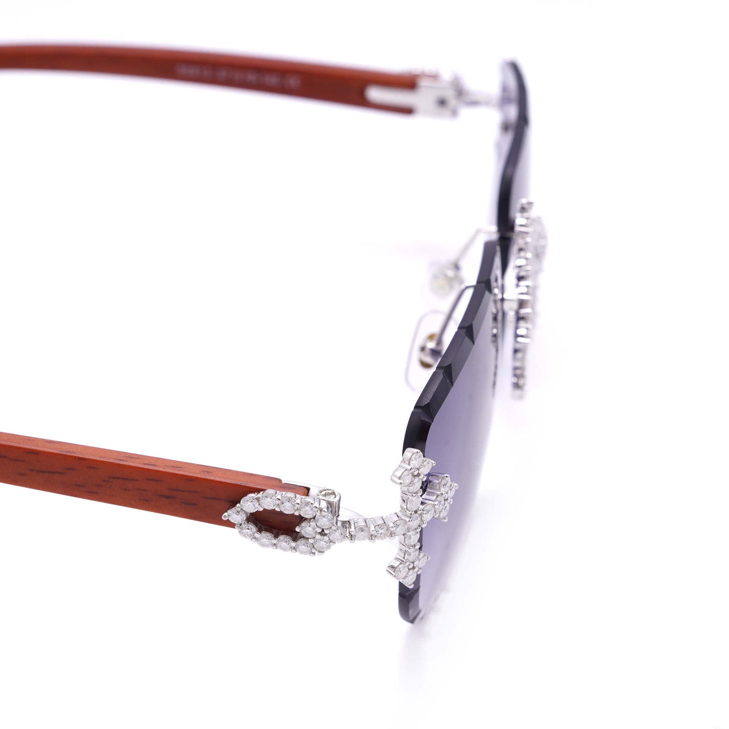 VVS Moiisanite Tripple Cross Glasses