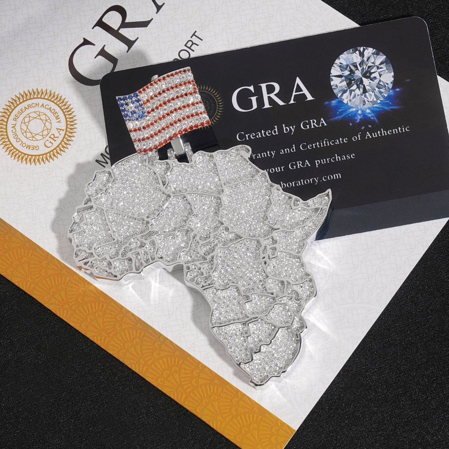 VVS Moissanite Afro American Pride Pieace
