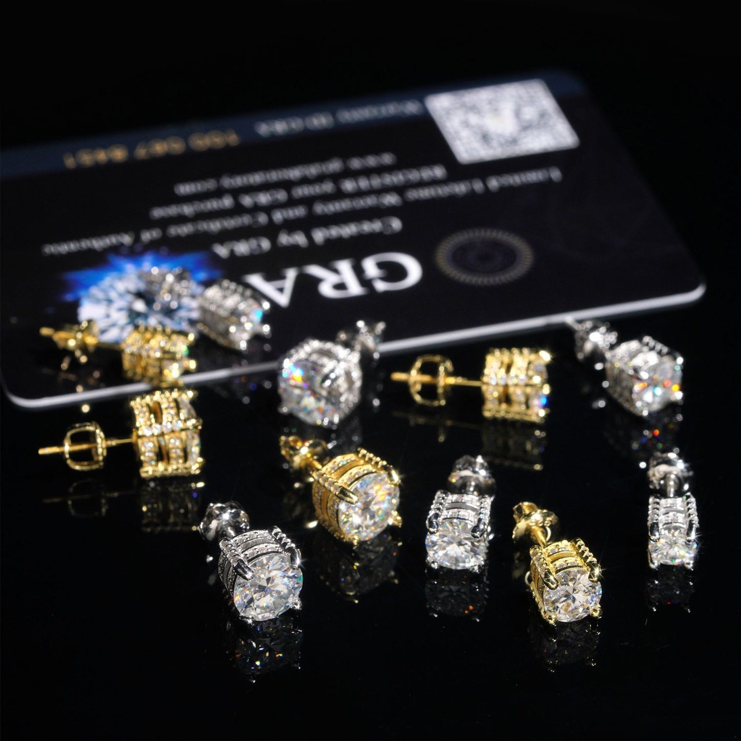VVS Moissanite Stud Earrings