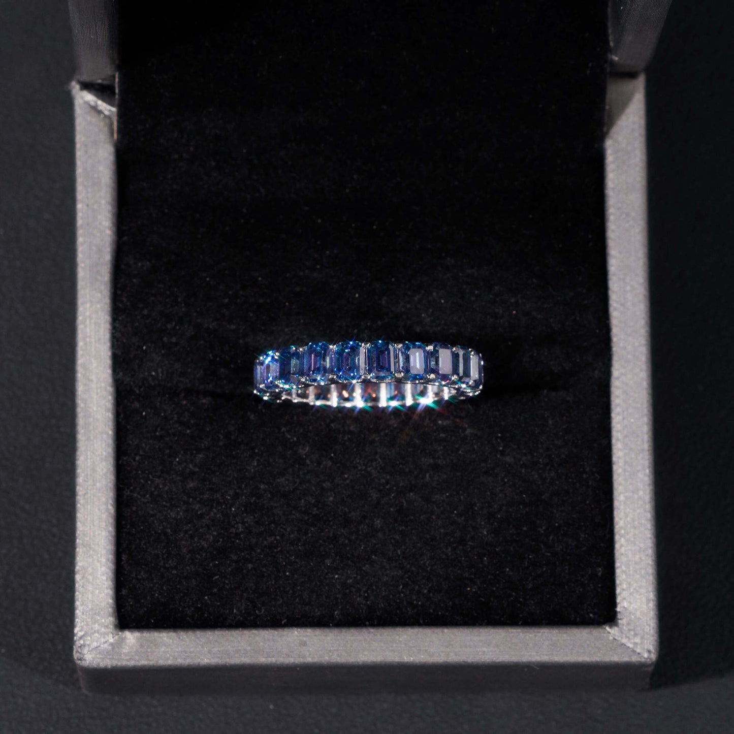 VVS Moissanite All Colors Emerald Cut Ring