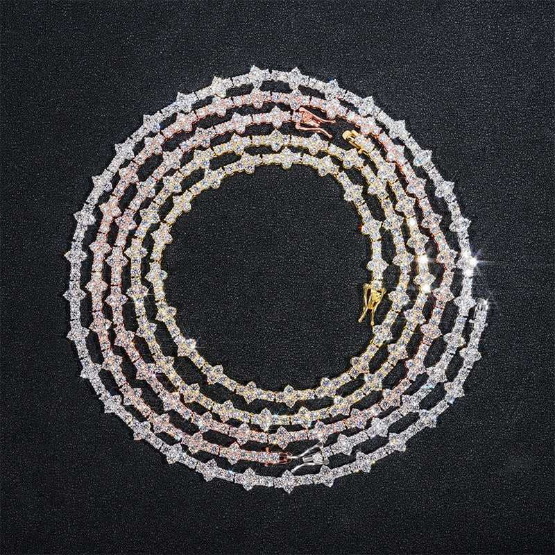 VVS MOISSANITE CROSS TENNIS CHAIN/BRACELET