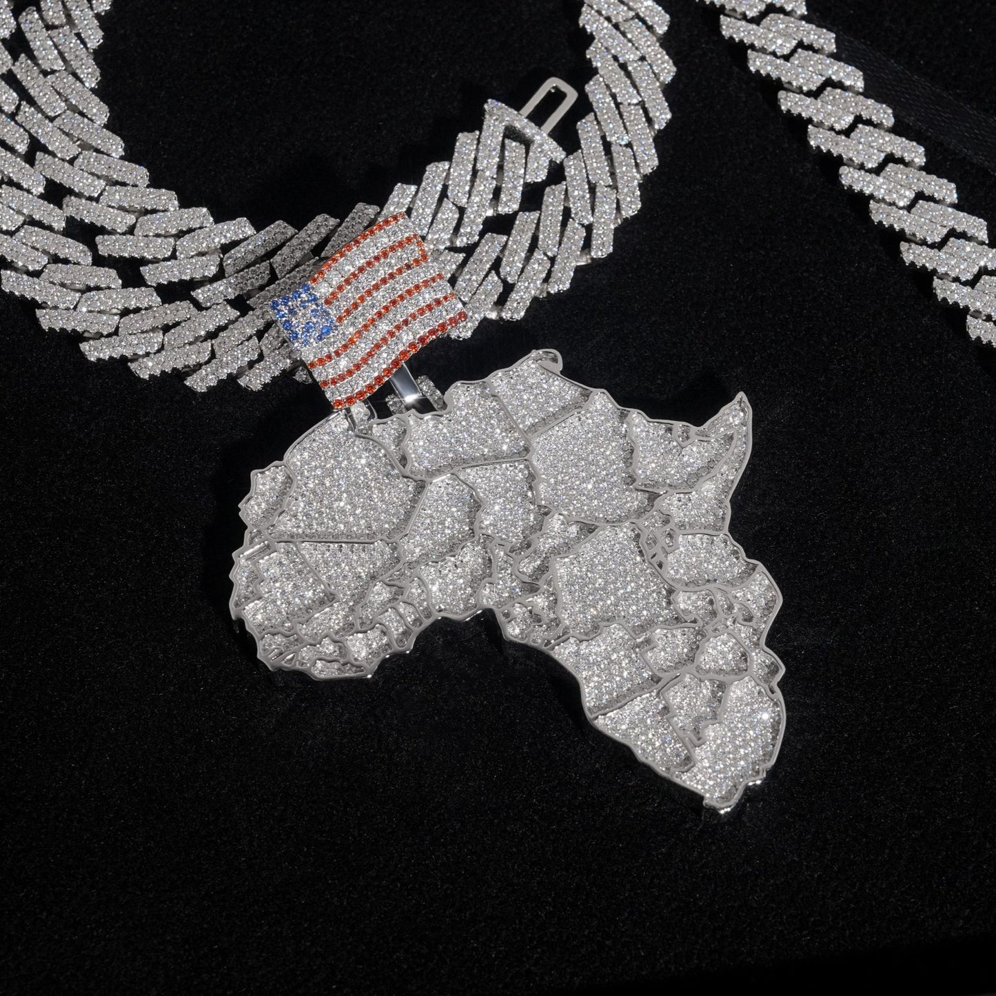 VVS Moissanite Afro American Pride Pieace
