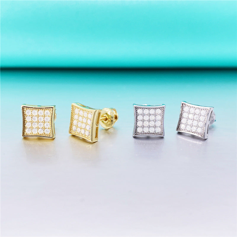 VVS Moissanite Squeare Stud Earrings