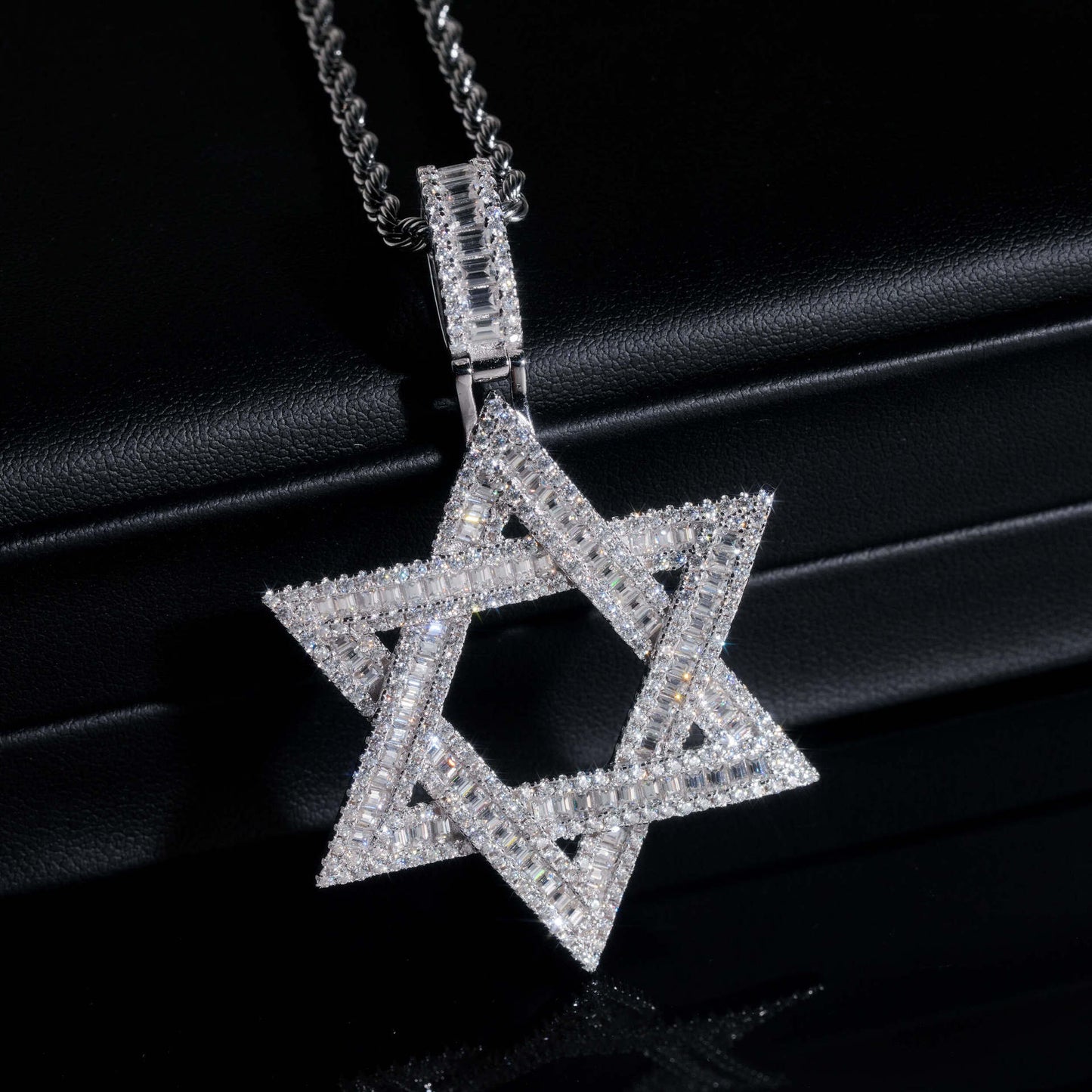 VVS MOISSANITE STAR OF DAVID PENDANT