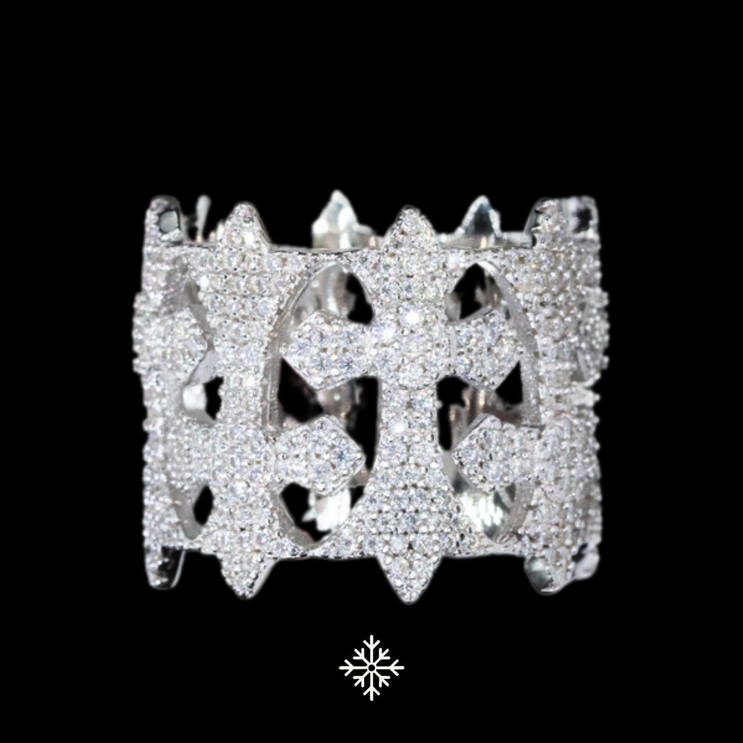 VVS MOISSANITE ROYAL CROSS RING