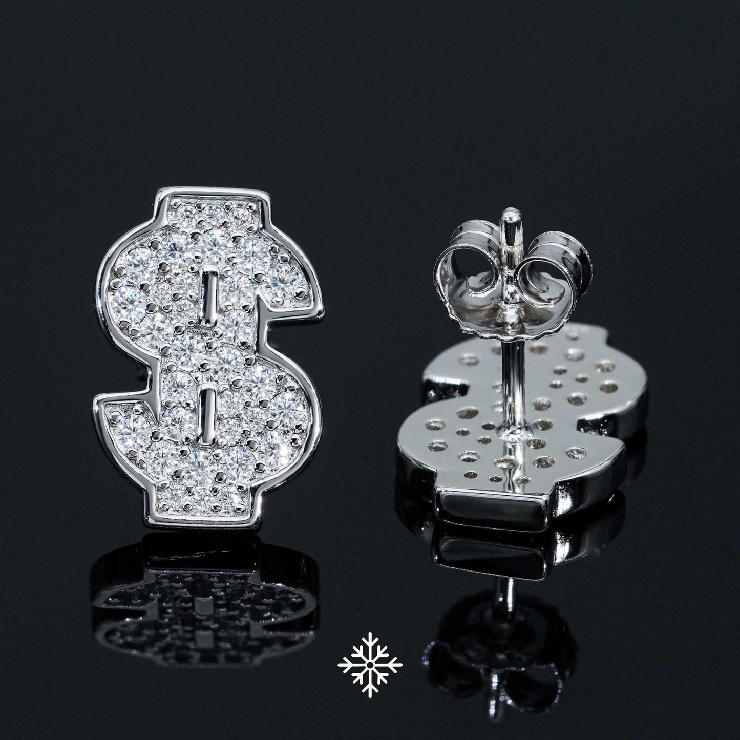 VVS Moissanite Dollar $ign Stud Earrings
