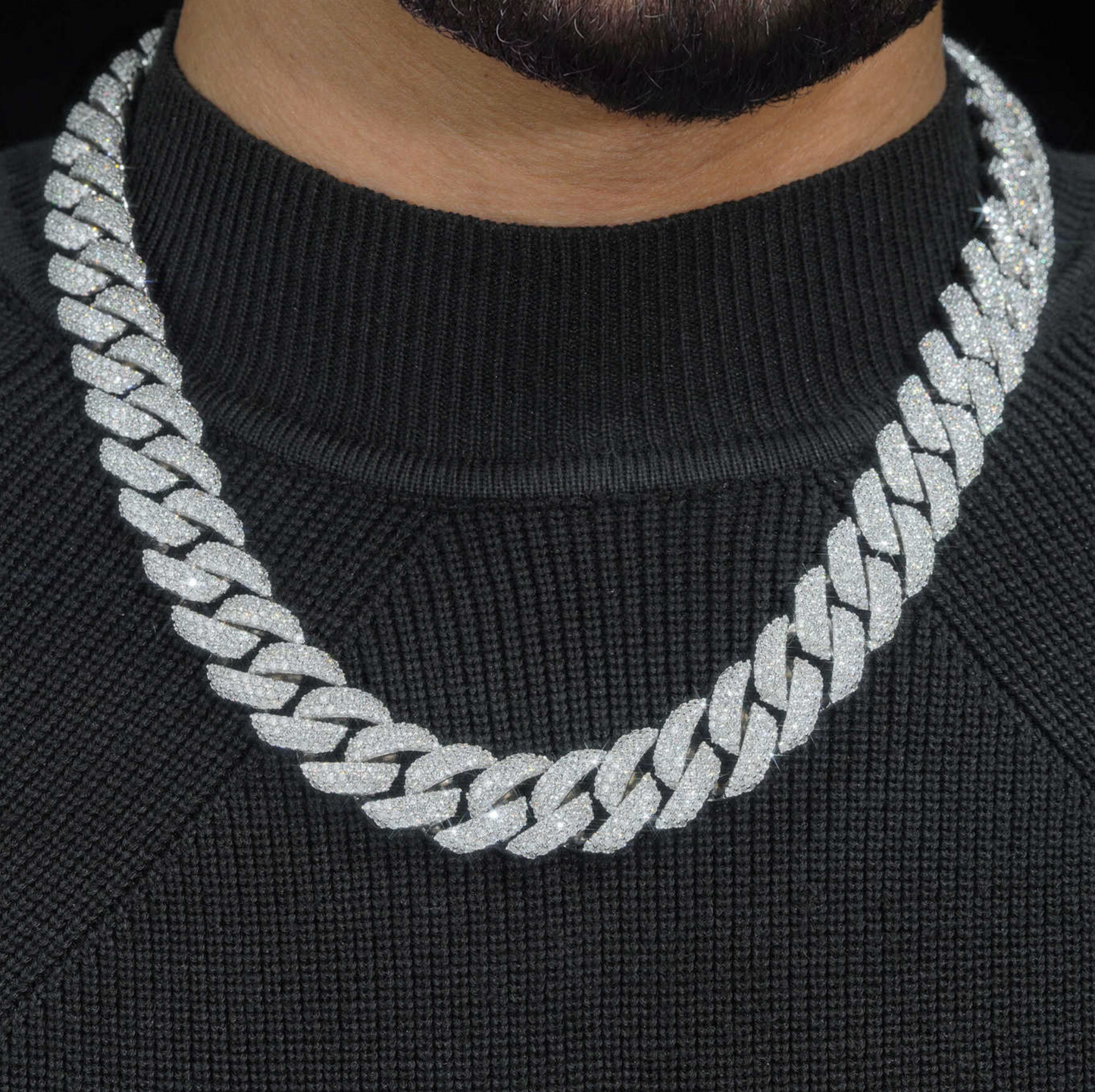 VVS MOISSANITE PRONG CUBAN CHAIN/BRACELET