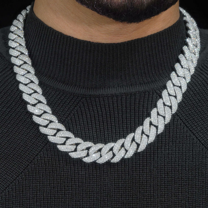 VVS MOISSANITE PRONG CUBAN CHAIN/BRACELET
