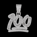 100 Baguette Moissanite Pendant