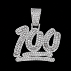 100 Baguette Moissanite Pendant