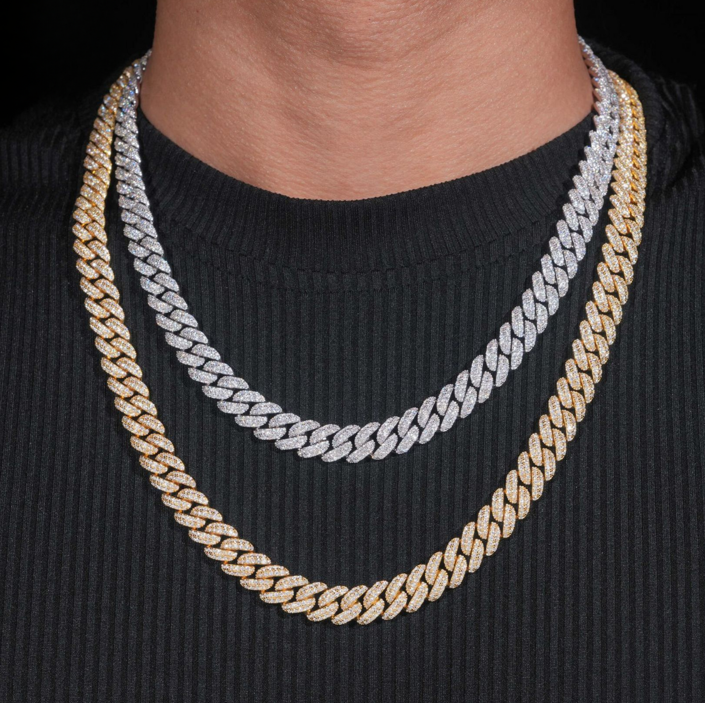 VVS MOISSANITE PRONG CUBAN CHAIN/BRACELET