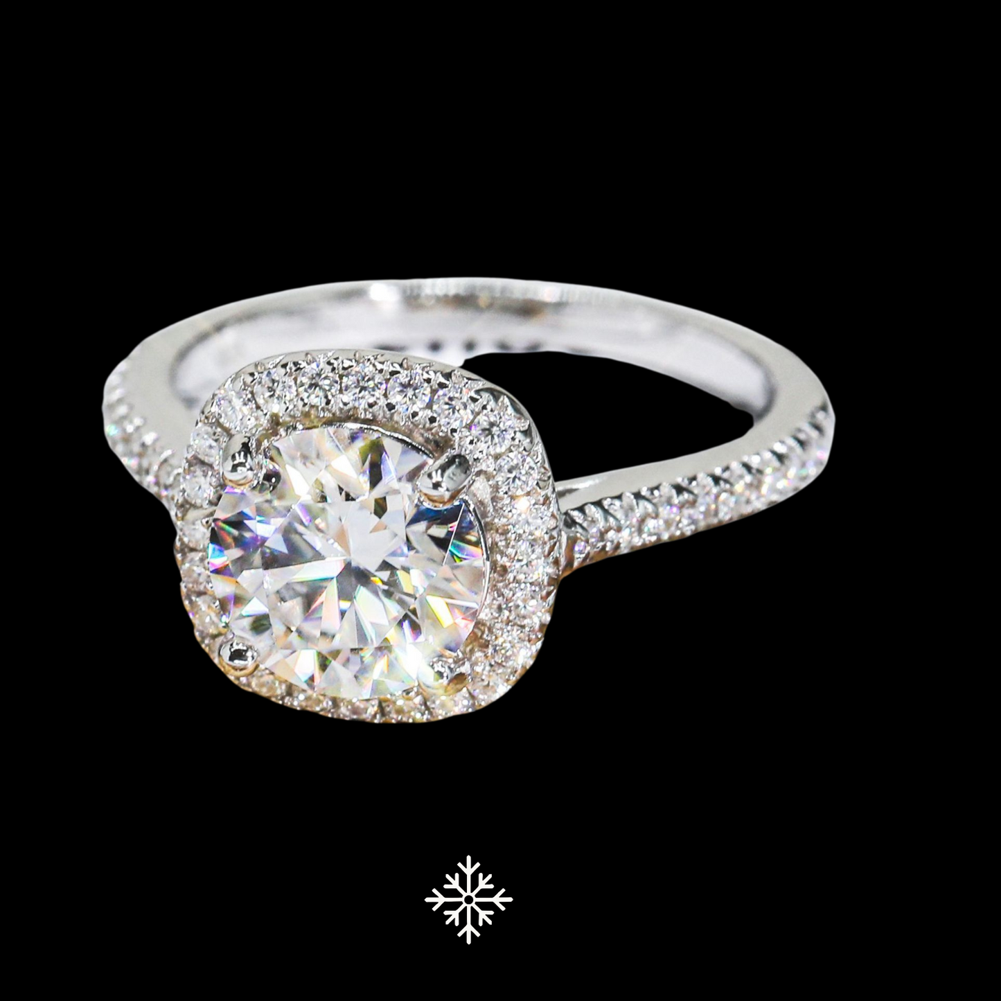 VVS Moissanite Halo Ring