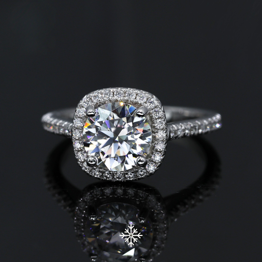 VVS Moissanite Halo Ring