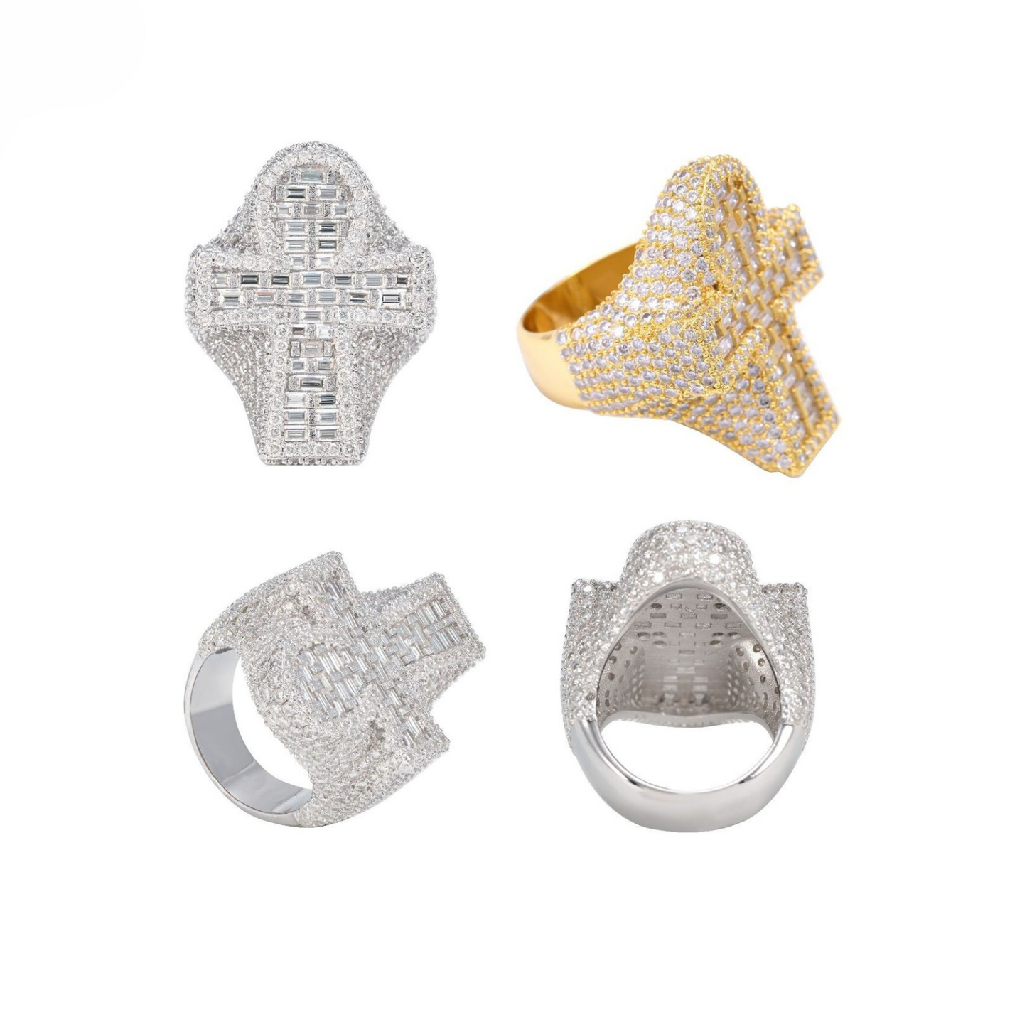 VVS MOISSANITE CROSS RING