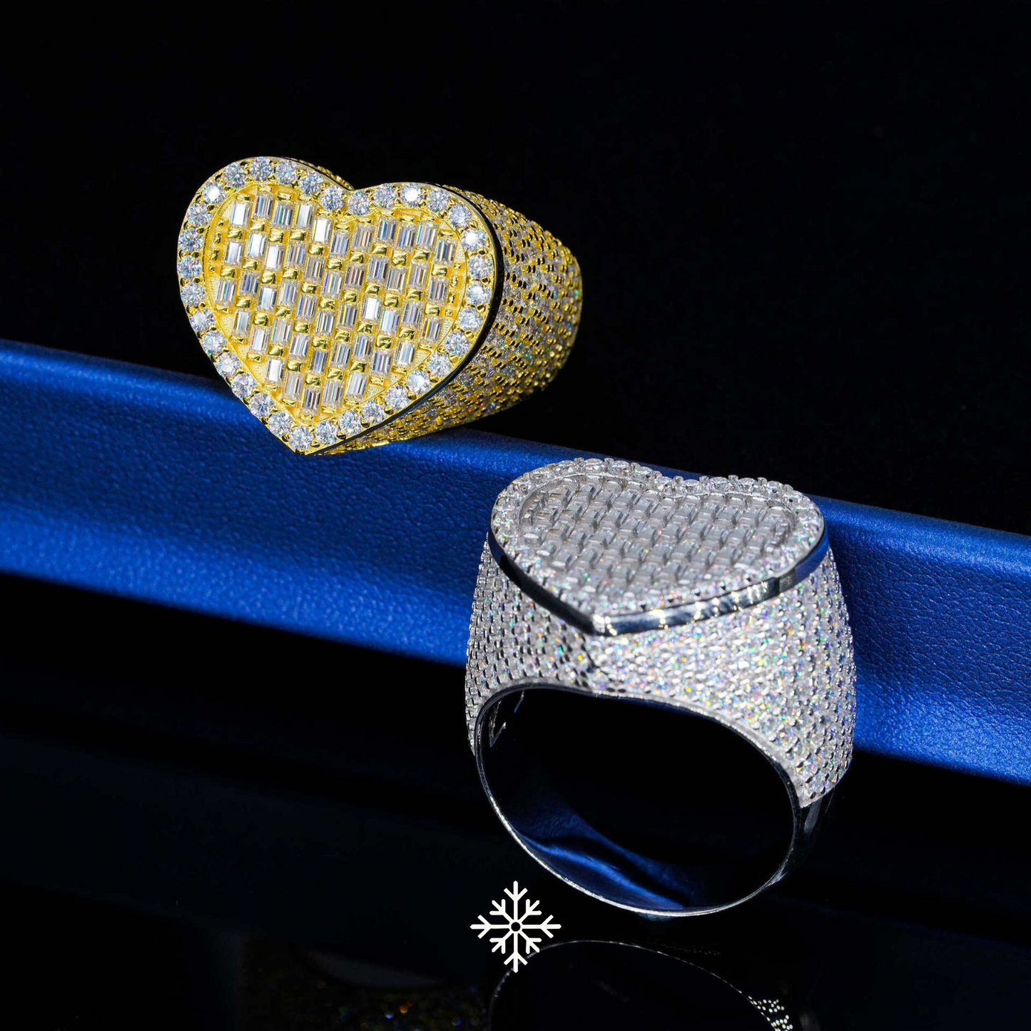 VVS MOISSANITE HEART BUGUETTE RING