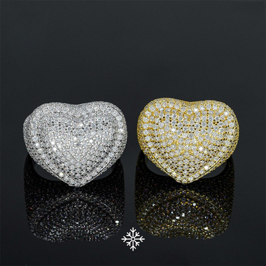 VVS Moissanite Pavé Heart Ring