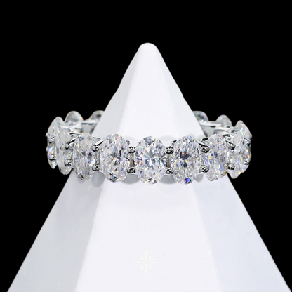 VVS Moissanite Ovel-Cut Eternity Band Ring