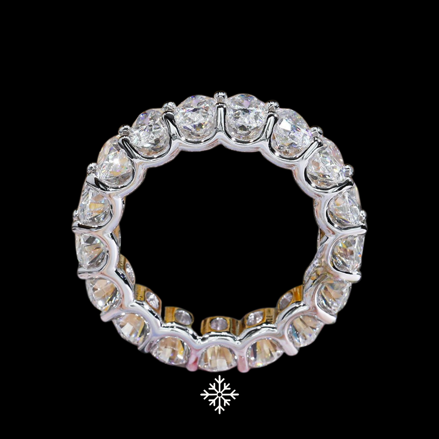 VVS Moissanite Ovel-Cut Eternity Band Ring