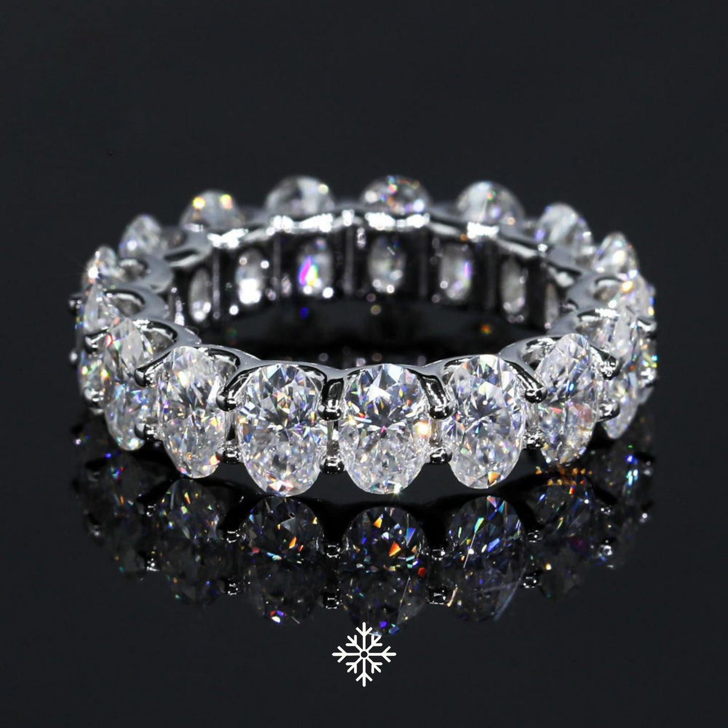VVS Moissanite Ovel-Cut Eternity Band Ring