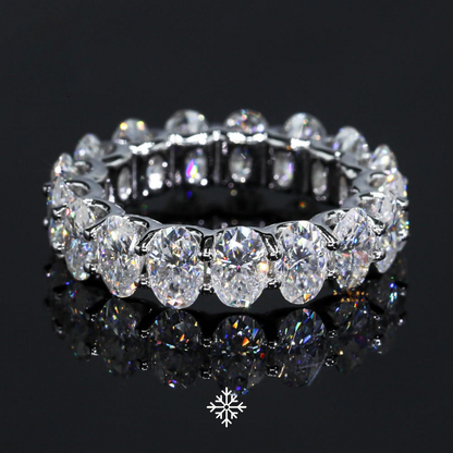 VVS Moissanite Ovel-Cut Eternity Band Ring