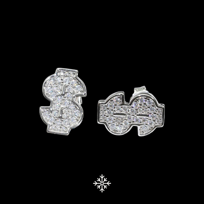 VVS Moissanite Dollar $ign Stud Earrings