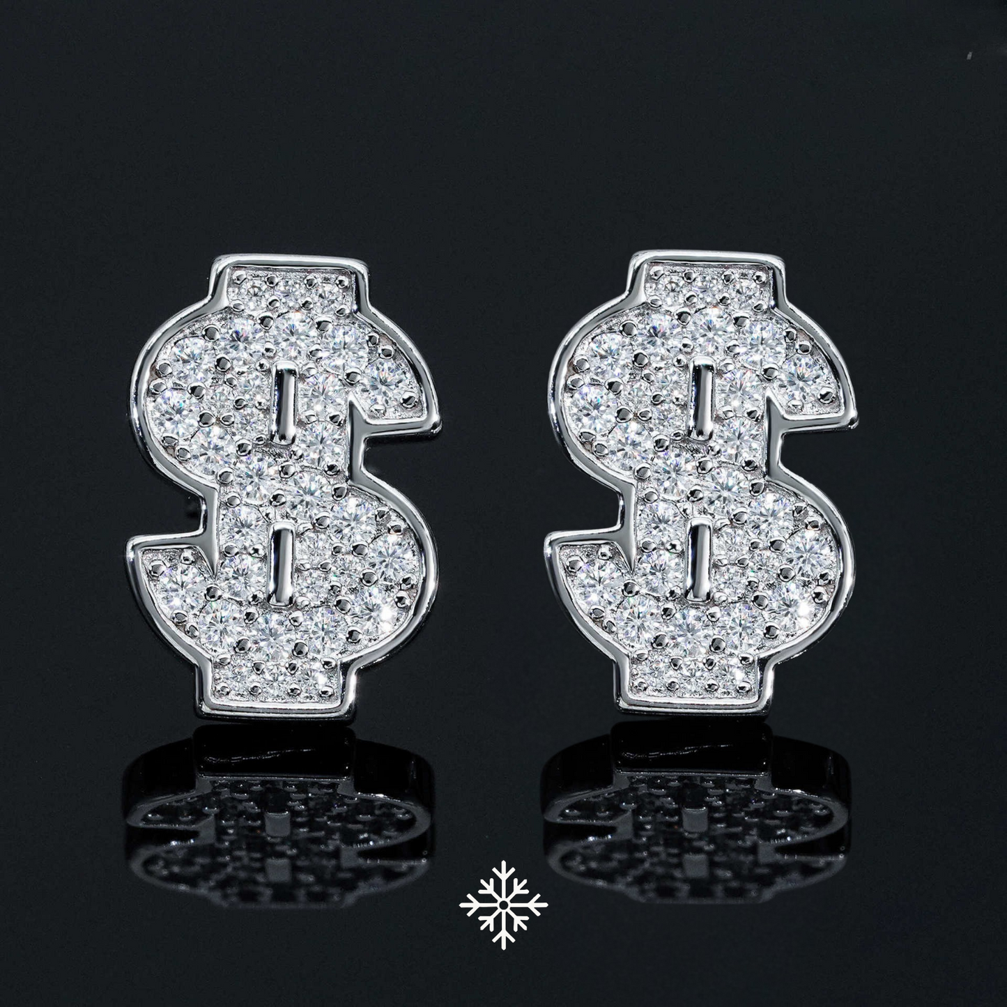 VVS Moissanite Dollar $ign Stud Earrings