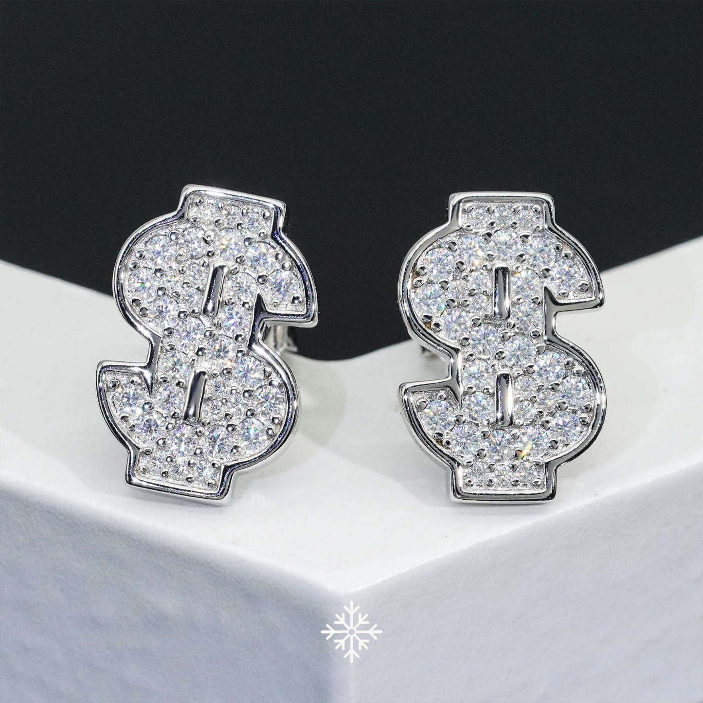VVS Moissanite Dollar $ign Stud Earrings