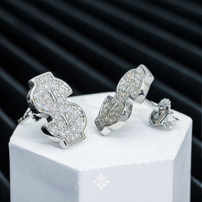 VVS Moissanite Dollar $ign Stud Earrings