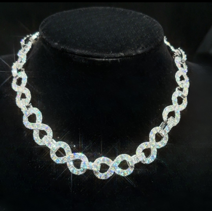 VVS MOISSANITE 13MM INFINITY LINK CHAIN/BRACELET