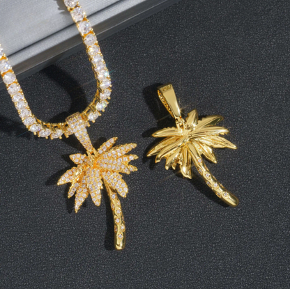 VVS MOISSANITE COCONUT TREE PENDANT