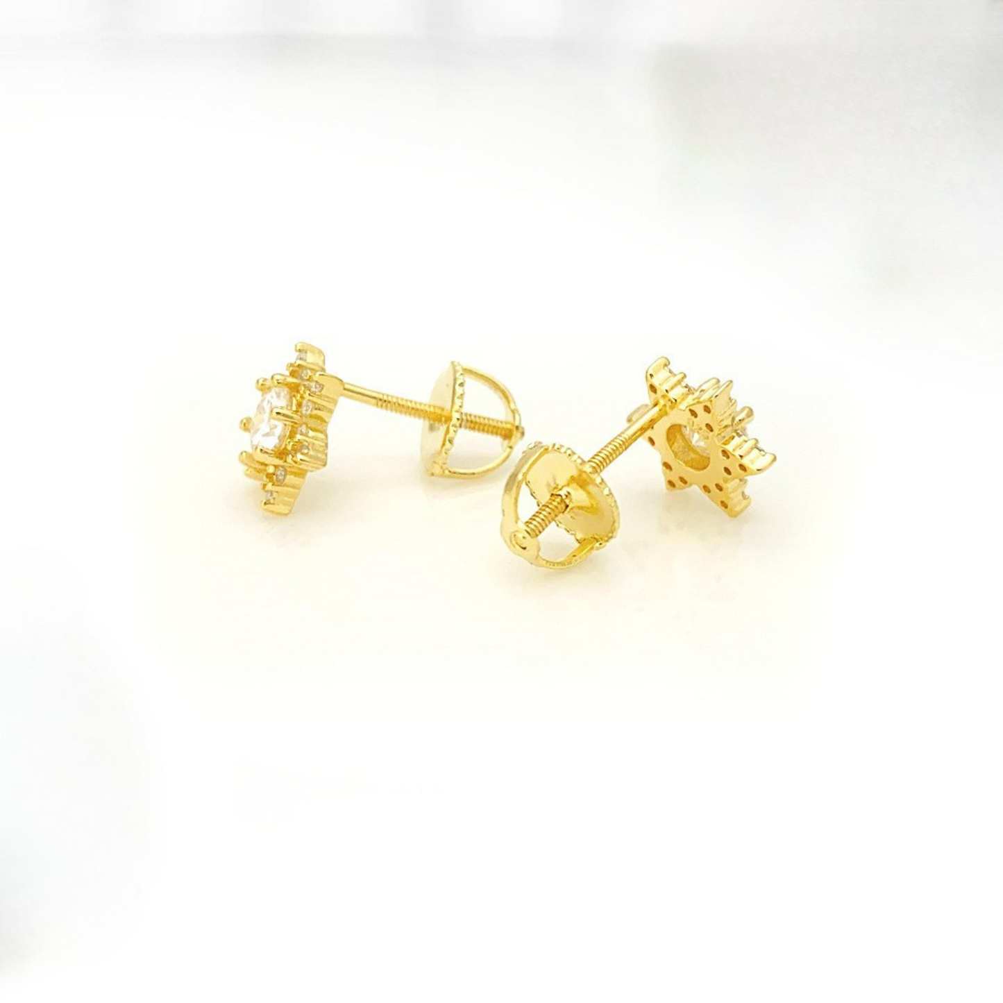 VVS Moissanite Star Cluster Halo Stud Earrings