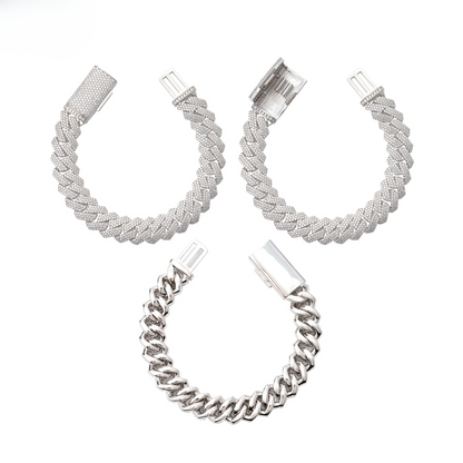 VVS MOISSANITE CUBAN BRACELET (ALL SIZES)