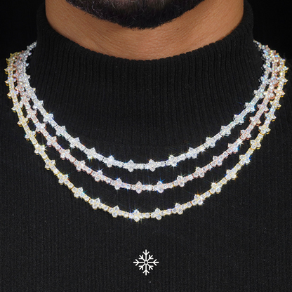 VVS MOISSANITE CROSS TENNIS CHAIN/BRACELET