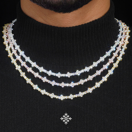 VVS MOISSANITE CROSS TENNIS CHAIN/BRACELET