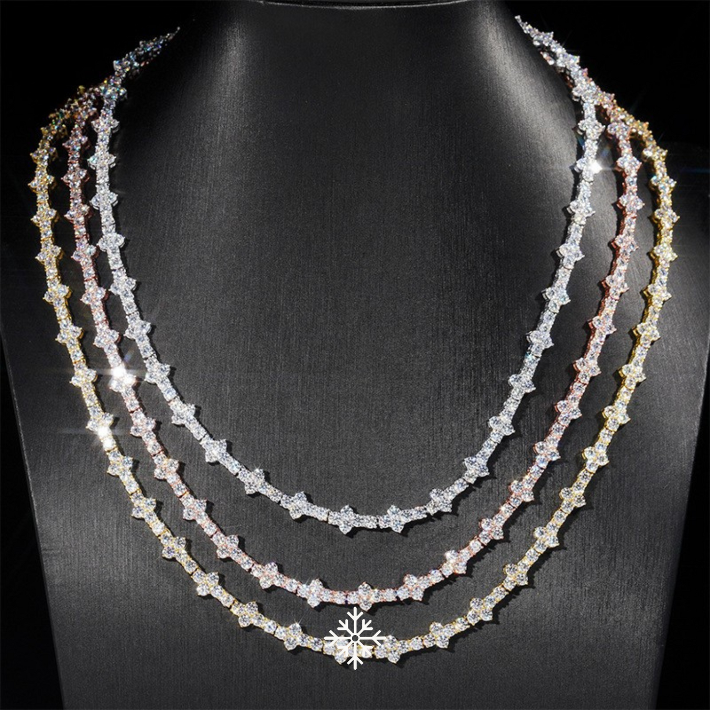 VVS MOISSANITE CROSS TENNIS CHAIN/BRACELET