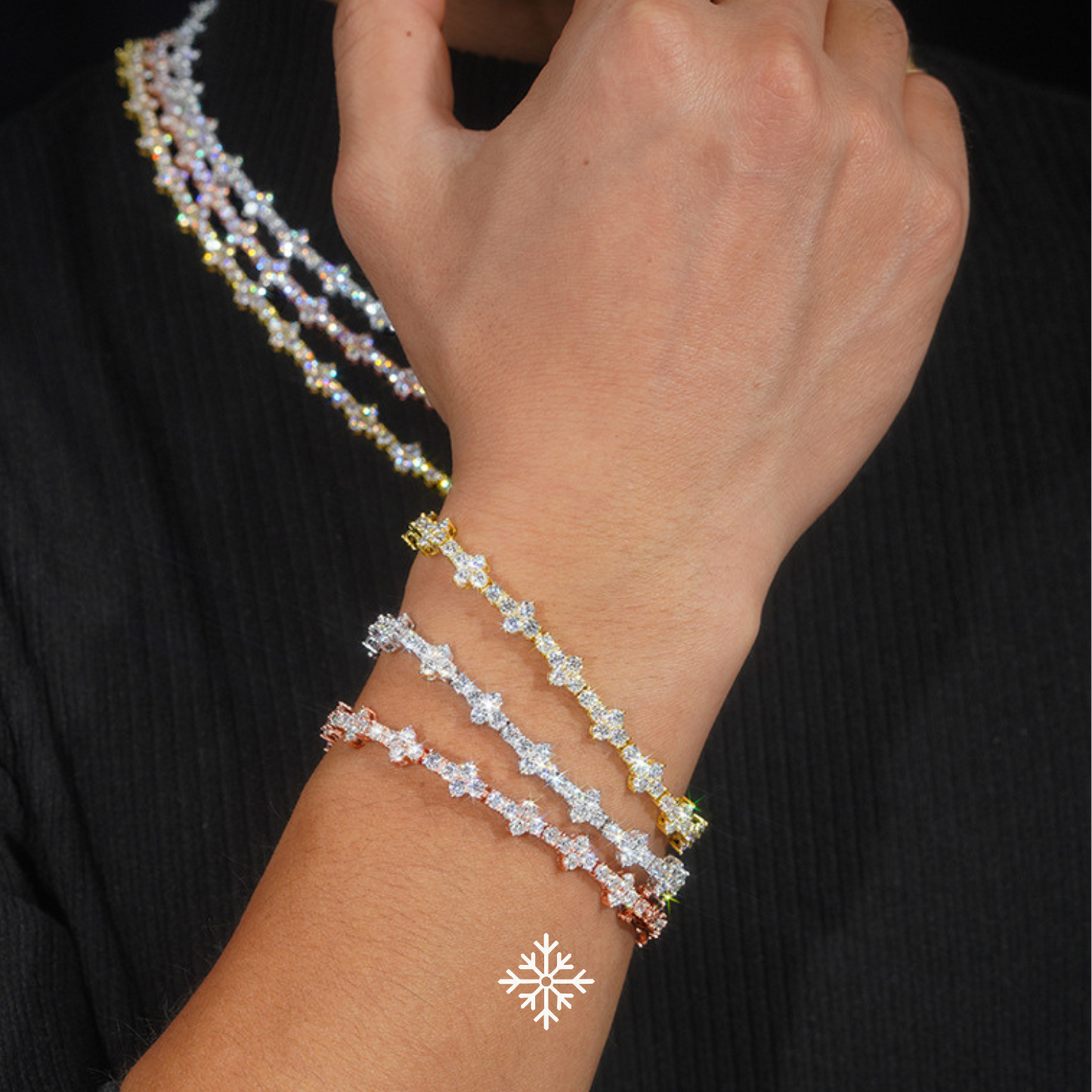 VVS MOISSANITE CROSS TENNIS CHAIN/BRACELET
