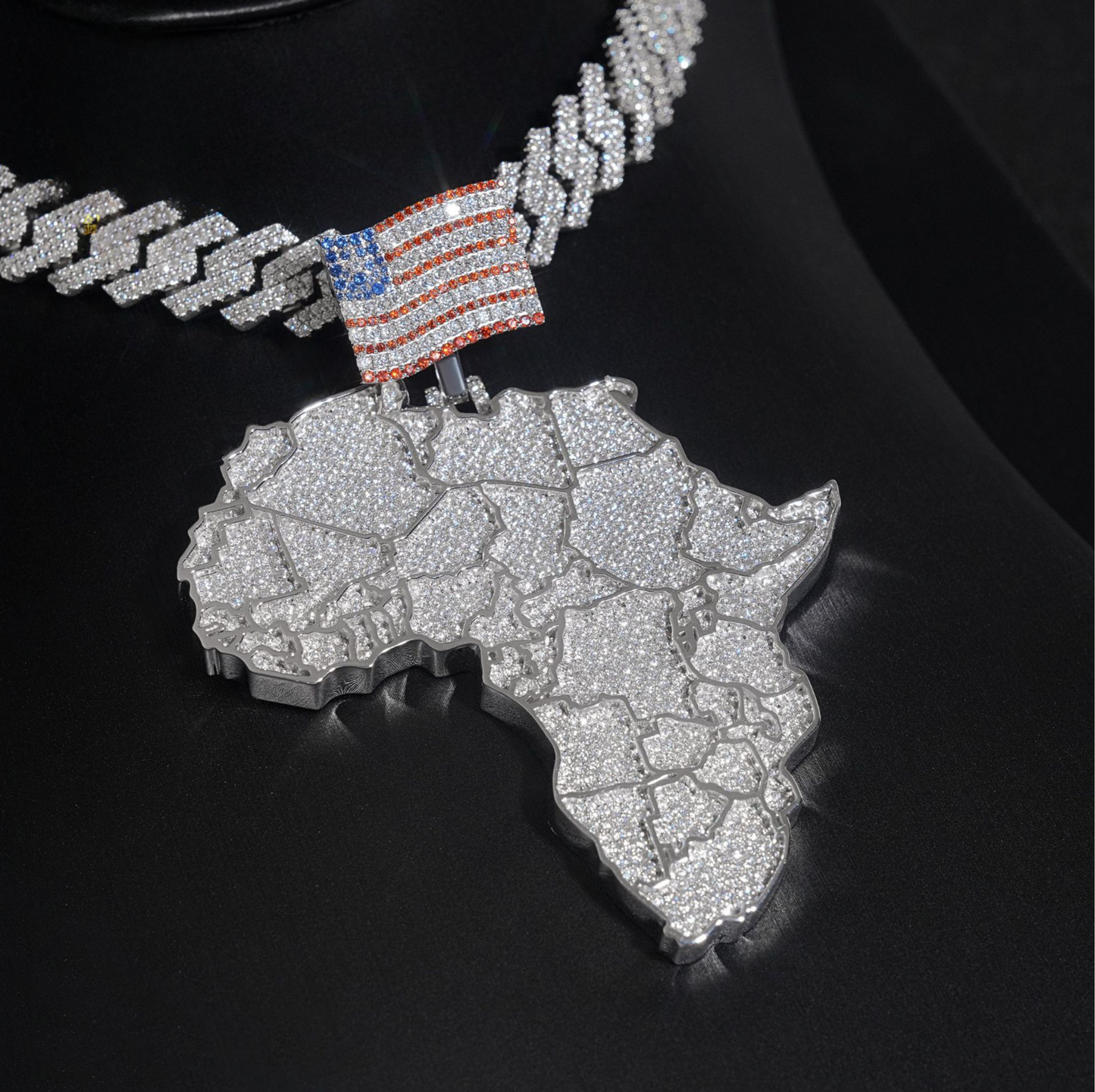 VVS Moissanite Afro American Pride Pieace
