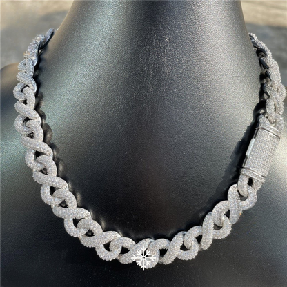 VVS MOISSANITE INFINITY LINK CHAIN/BRACELET