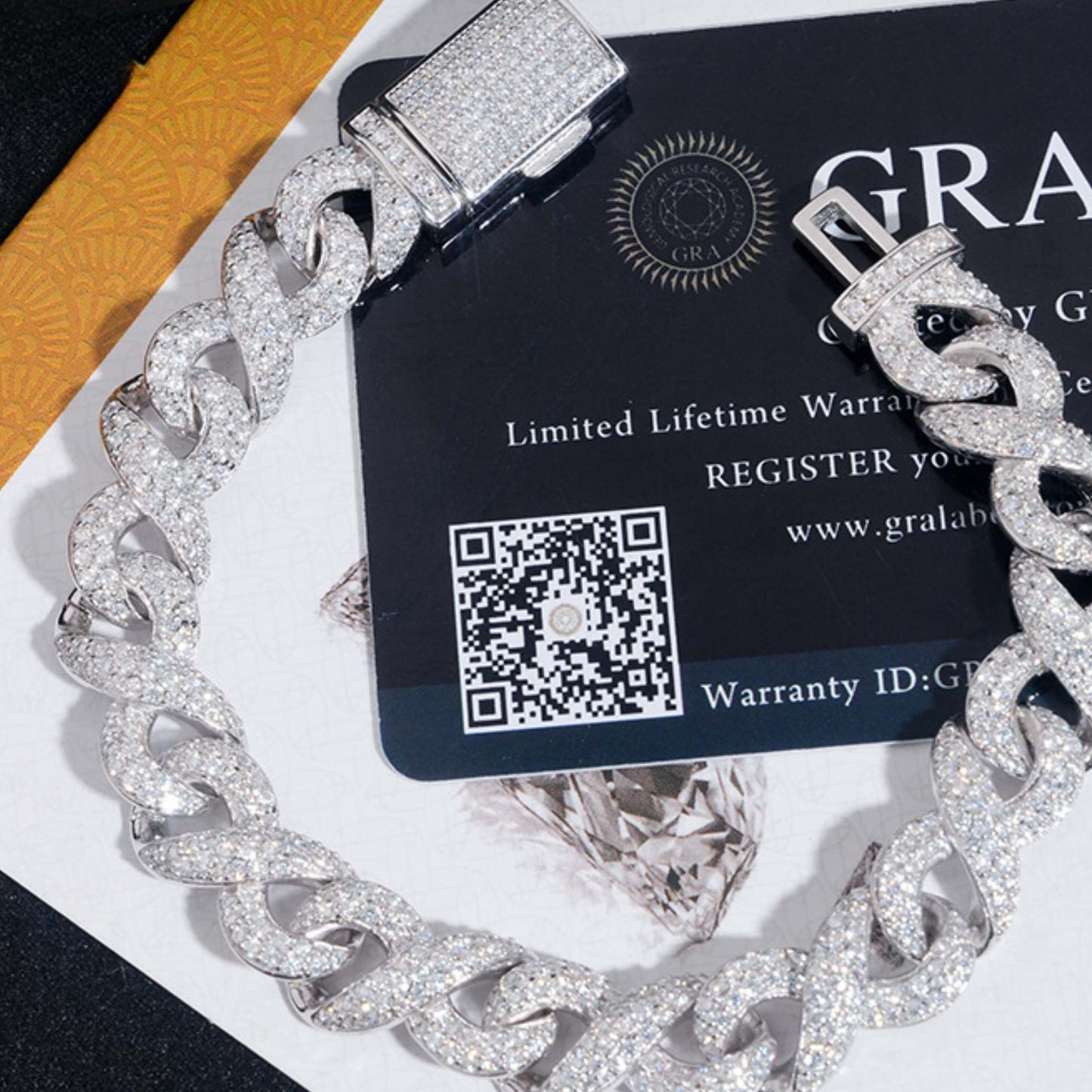 VVS MOISSANITE INFINITY LINK CHAIN/BRACELET
