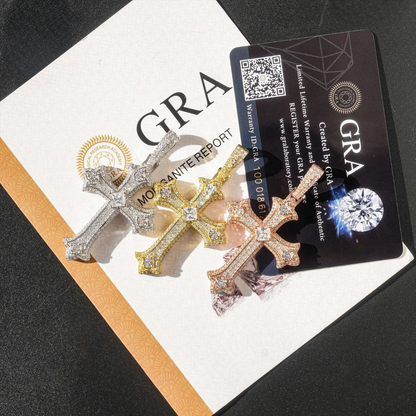 VVS Moissanite Cross Pendant