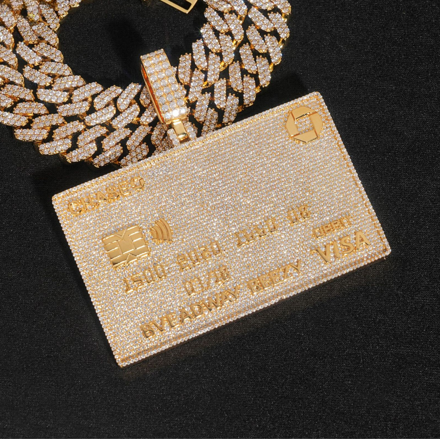 VVS Moissanite Card Pendant