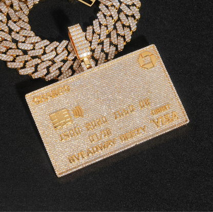 VVS Moissanite Card Pendant