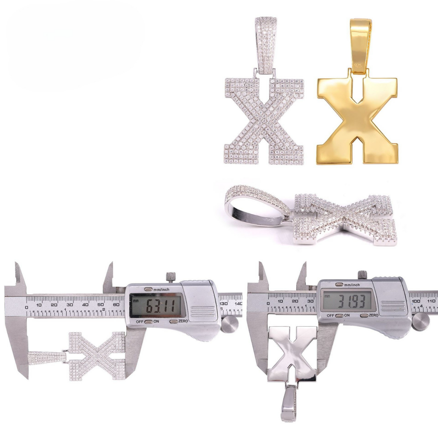 VVS Moissanite Letters Pendant